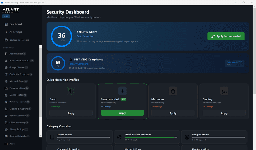 Представяме Atlant Security Hardening: Сигурност на Windows 11 от корпоративен клас, направена лесна